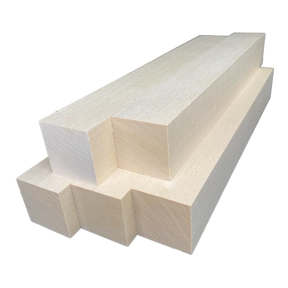 SOZO Block Japanese Lime Wood 35mm Square Lumber Set of 5