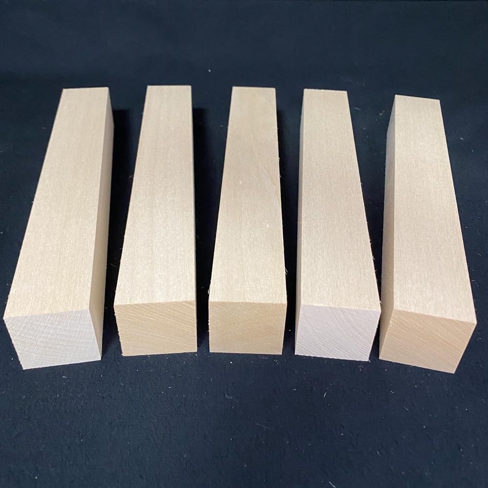 SOZO Block Japanese Lime Wood 35mm Square Lumber Set of 5