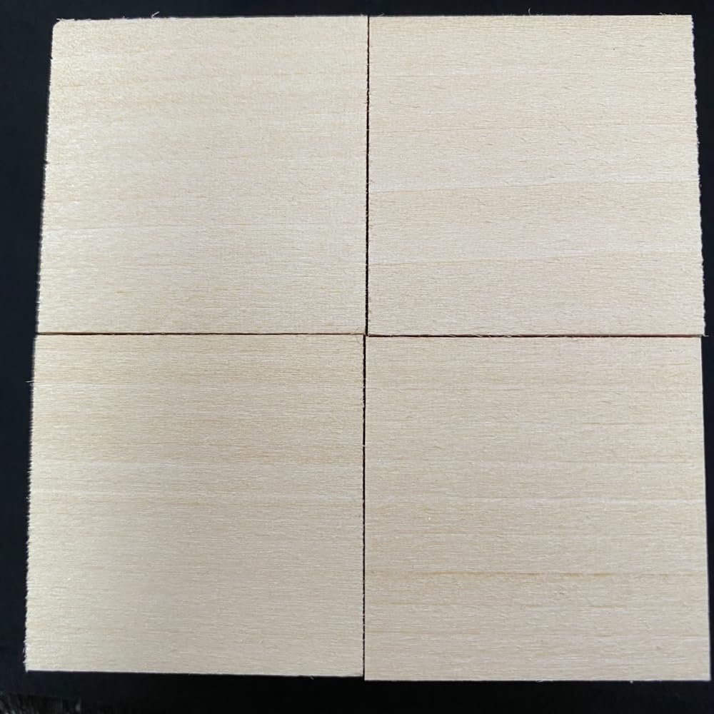 SOZO Block Japanese Lime Wood 35mm Square Lumber Set of 10