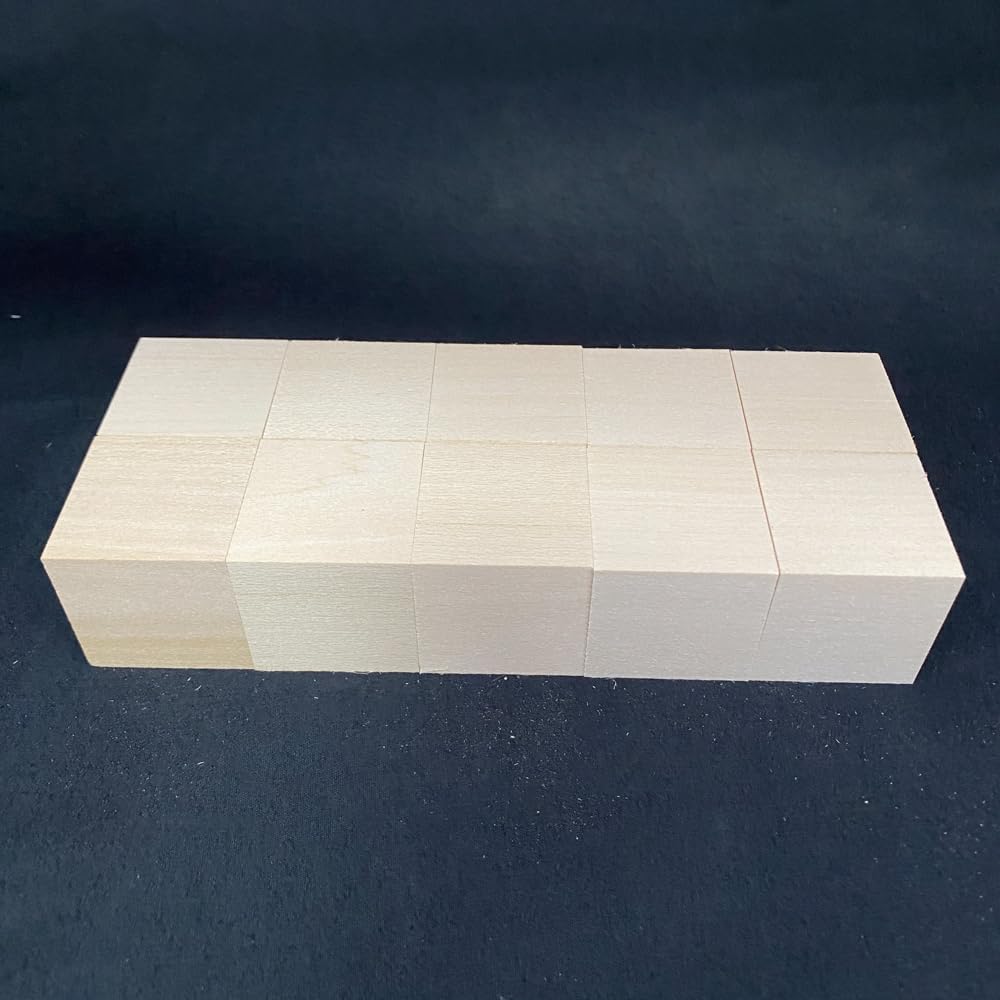 SOZO Block Japanese Lime Wood 35mm Square Lumber Set of 10