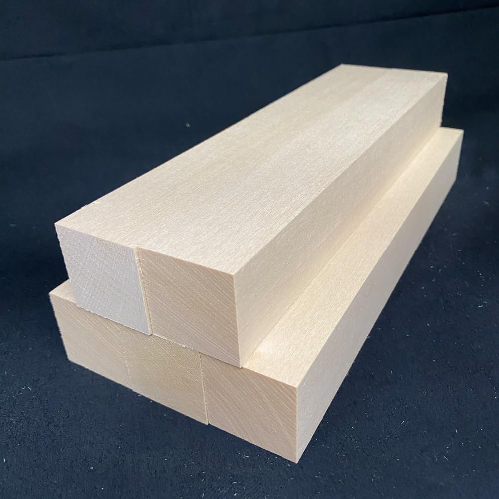 SOZO Block Japanese Lime Wood 35mm Square Lumber Set of 5