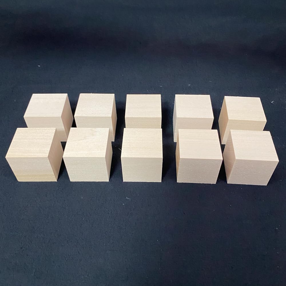 SOZO Block Japanese Lime Wood 35mm Square Lumber Set of 10