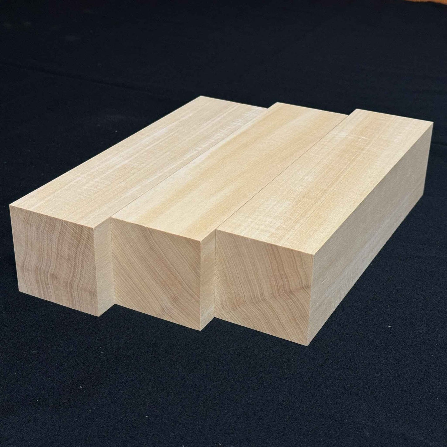 SOZO Block Japanese Lime Wood 65mm Square Lumber Set of 3