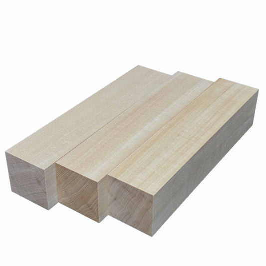 SOZO Block Japanese Lime Wood 55mm Square Lumber Set of 3