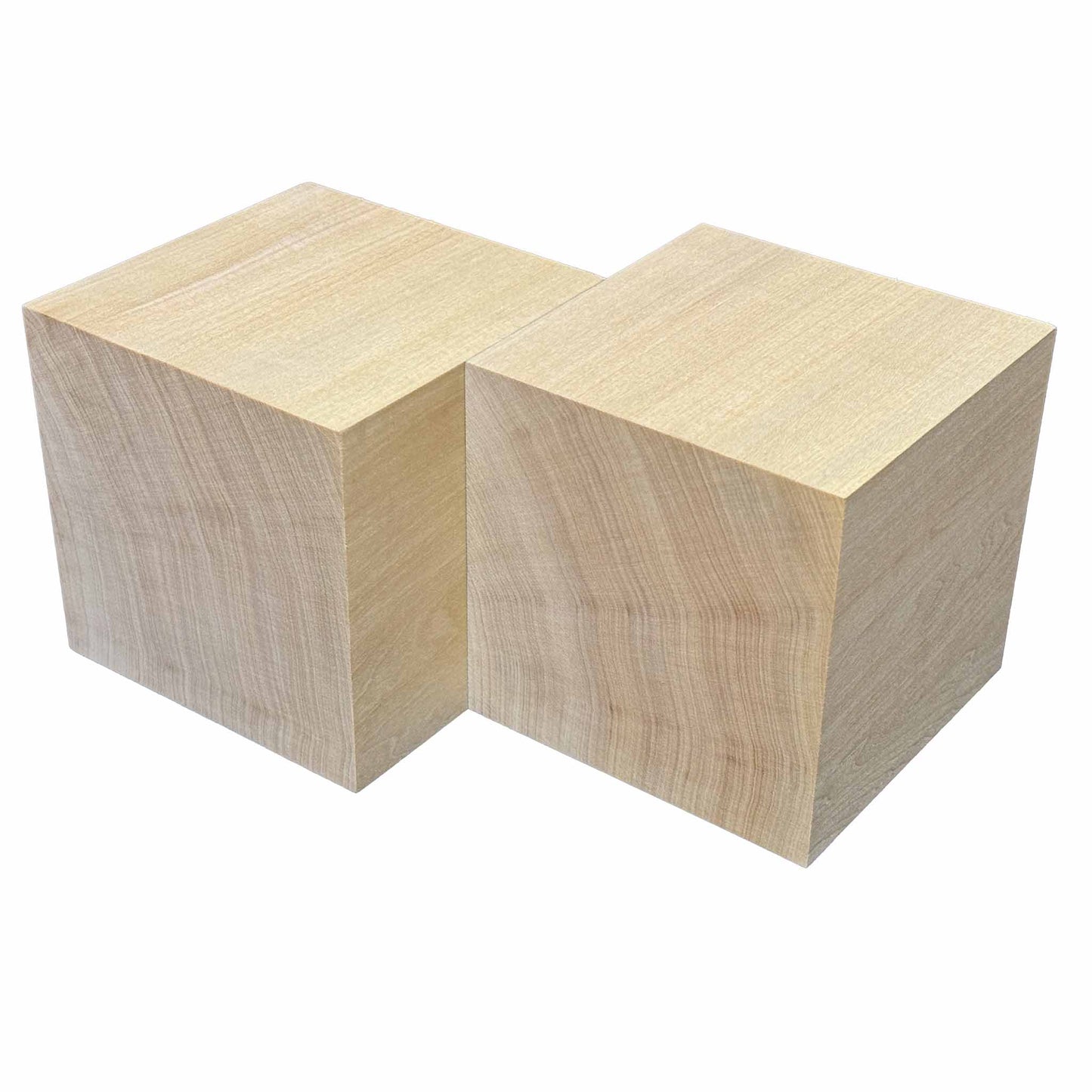 SOZO Block Japanese Lime Wood 110mm Square Lumber Set of 2