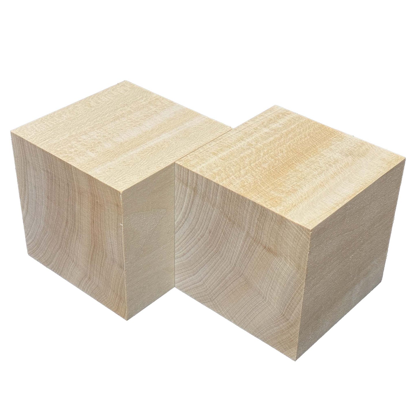 SOZO Block Japanese Lime Wood 90mm Square Lumber Set of 2