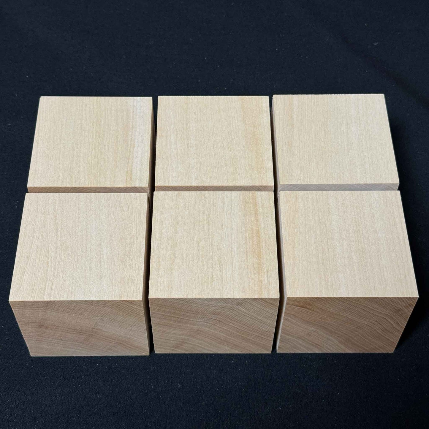 SOZO Block Japanese Lime Wood 65mm Square Lumber Set of 6