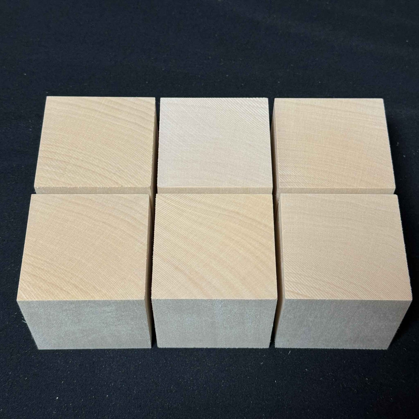 SOZO Block Japanese Lime Wood 60mm Square Lumber Set of 6