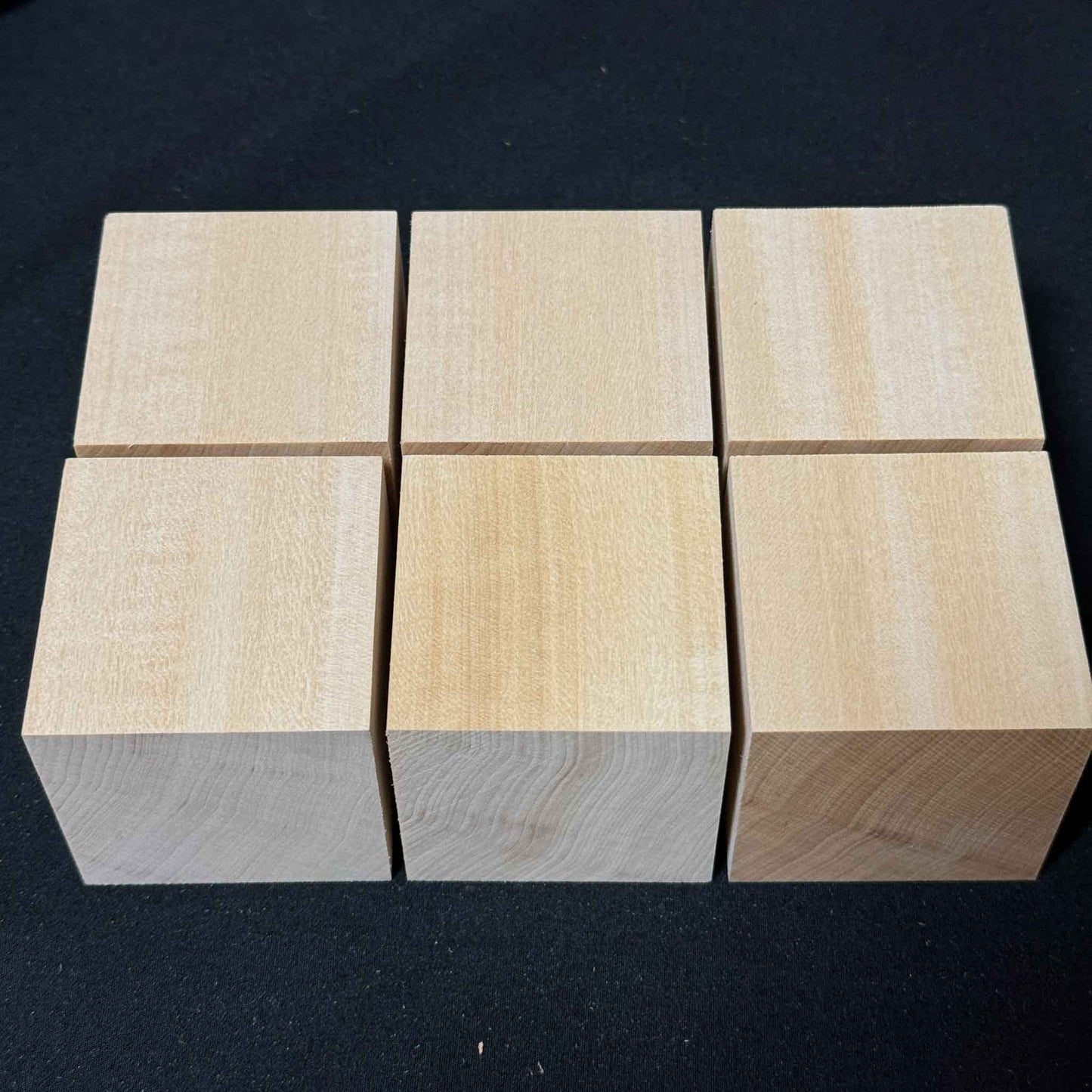 SOZO Block Japanese Lime Wood 55mm Square Lumber Set of 6