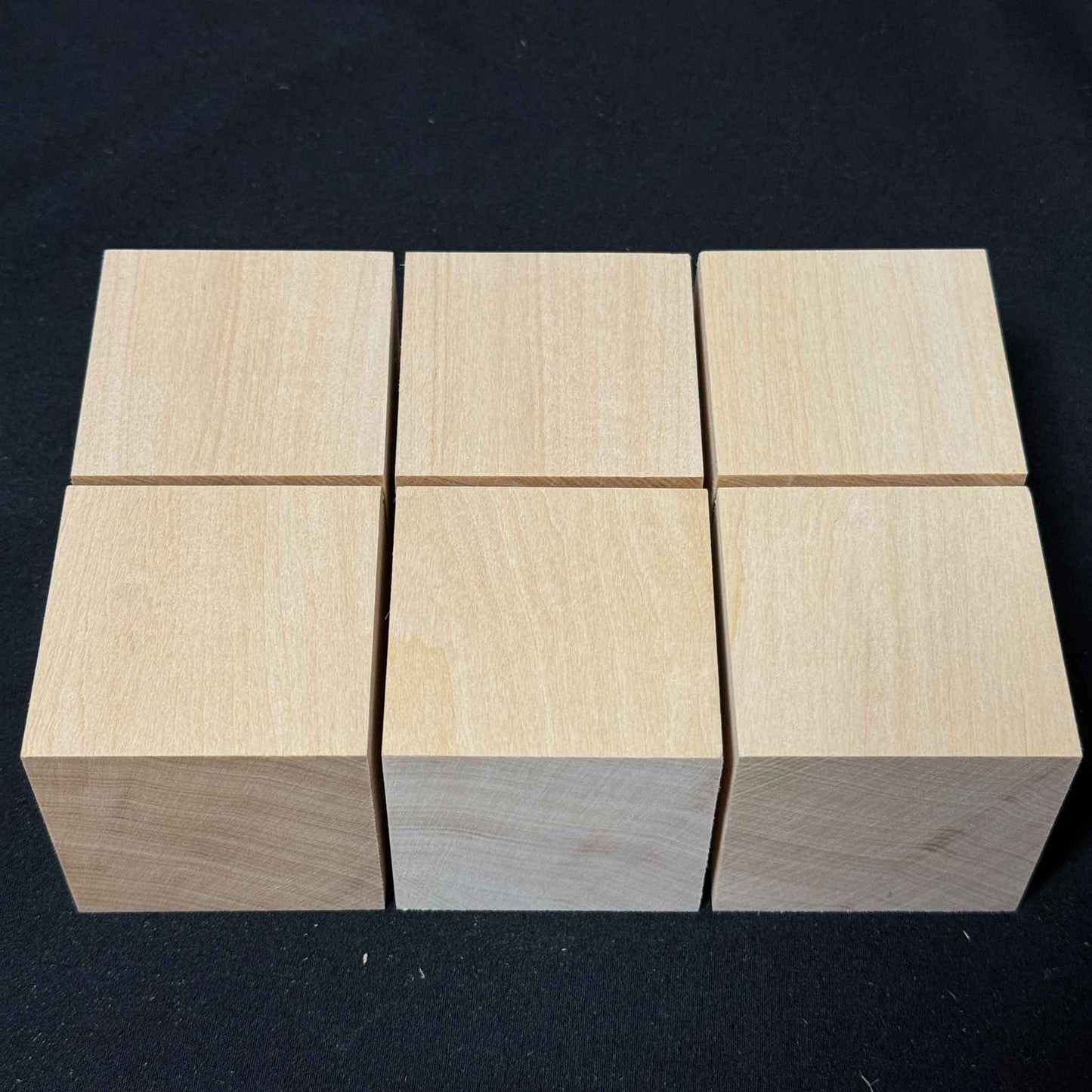 SOZO Block Japanese Lime Wood 55mm Square Lumber Set of 6