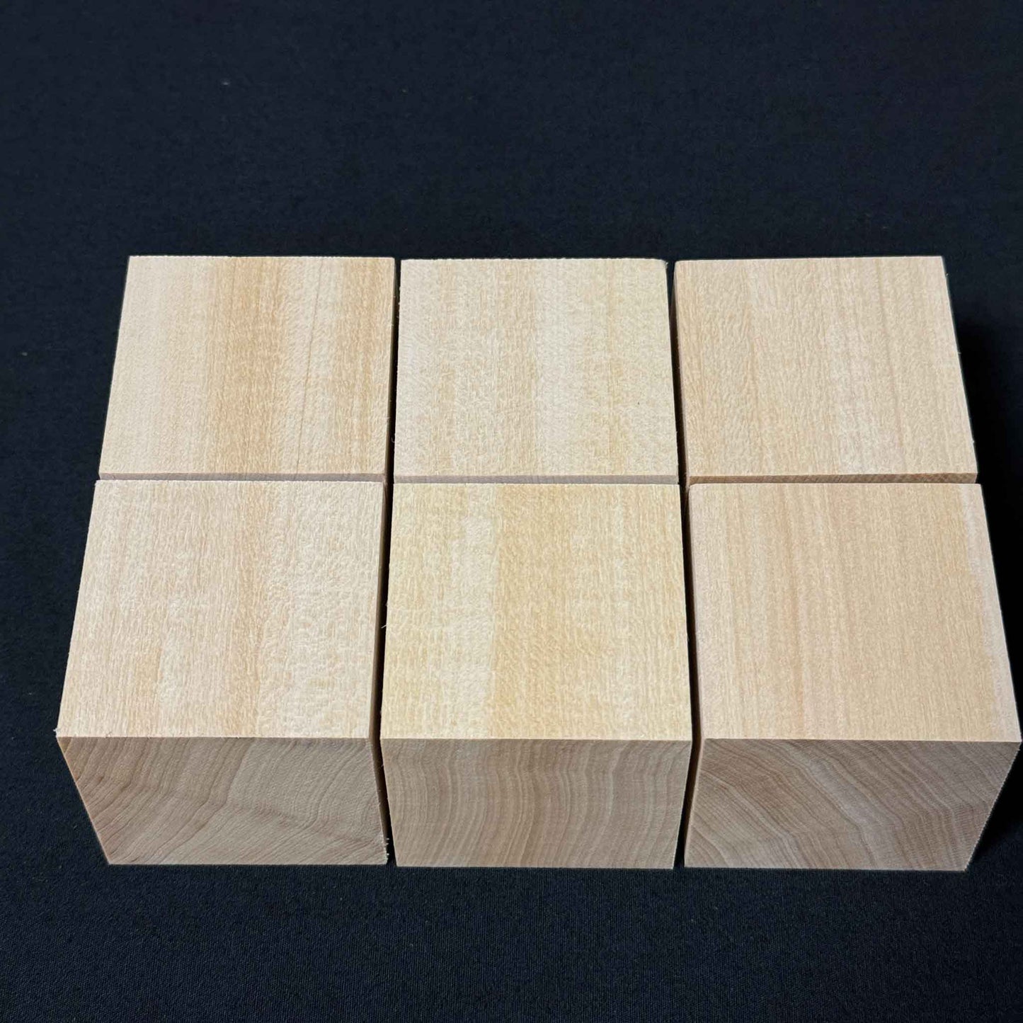 SOZO Block Japanese Lime Wood 50mm Square Lumber Set of 6