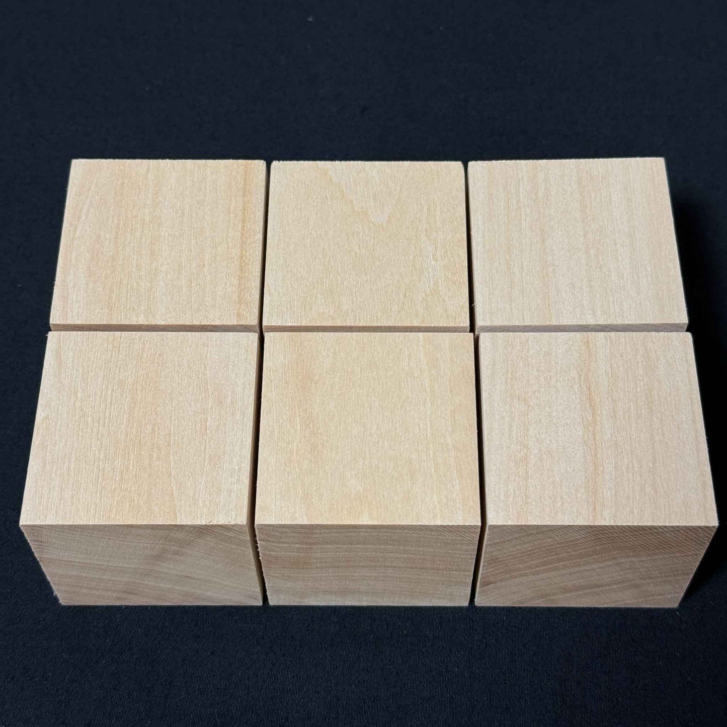 SOZO Block Japanese Lime Wood 50mm Square Lumber Set of 6