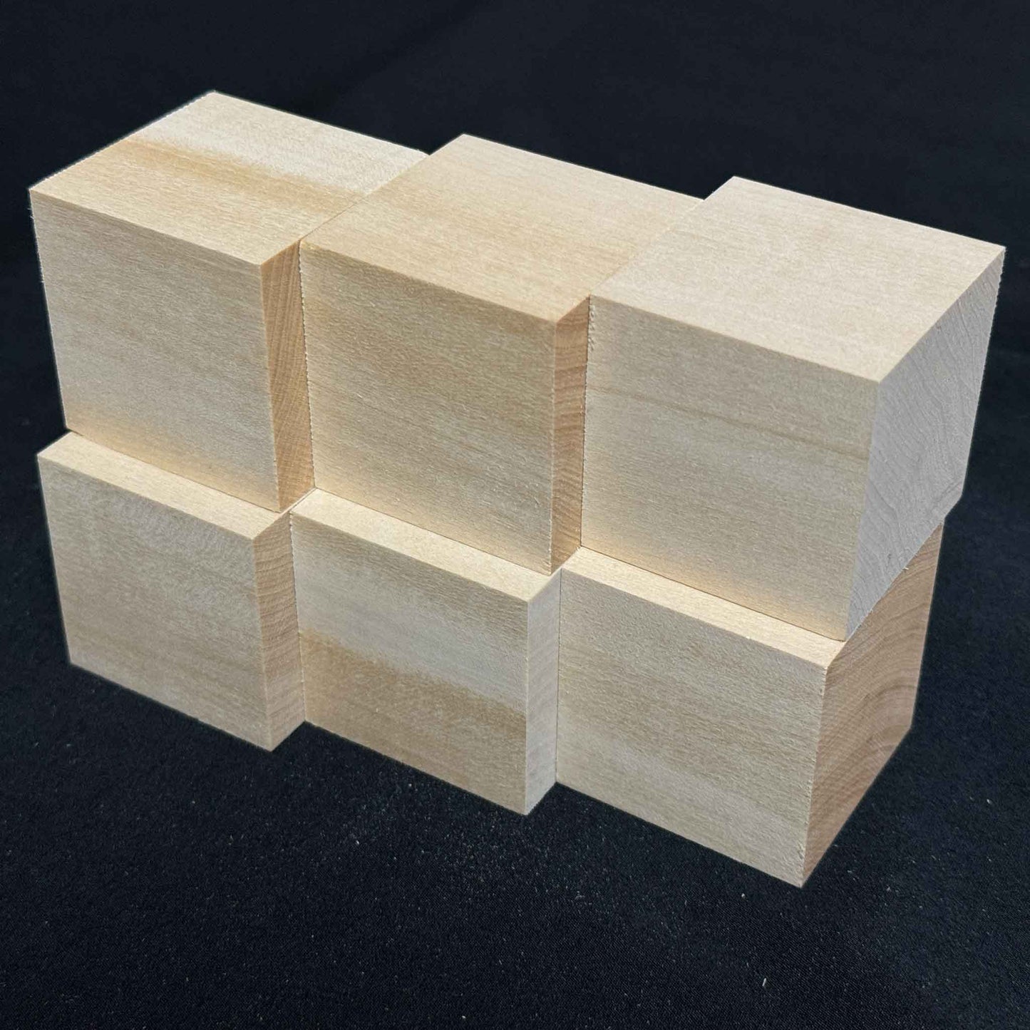 SOZO Block Japanese Lime Wood 45mm Square Lumber Set of 6