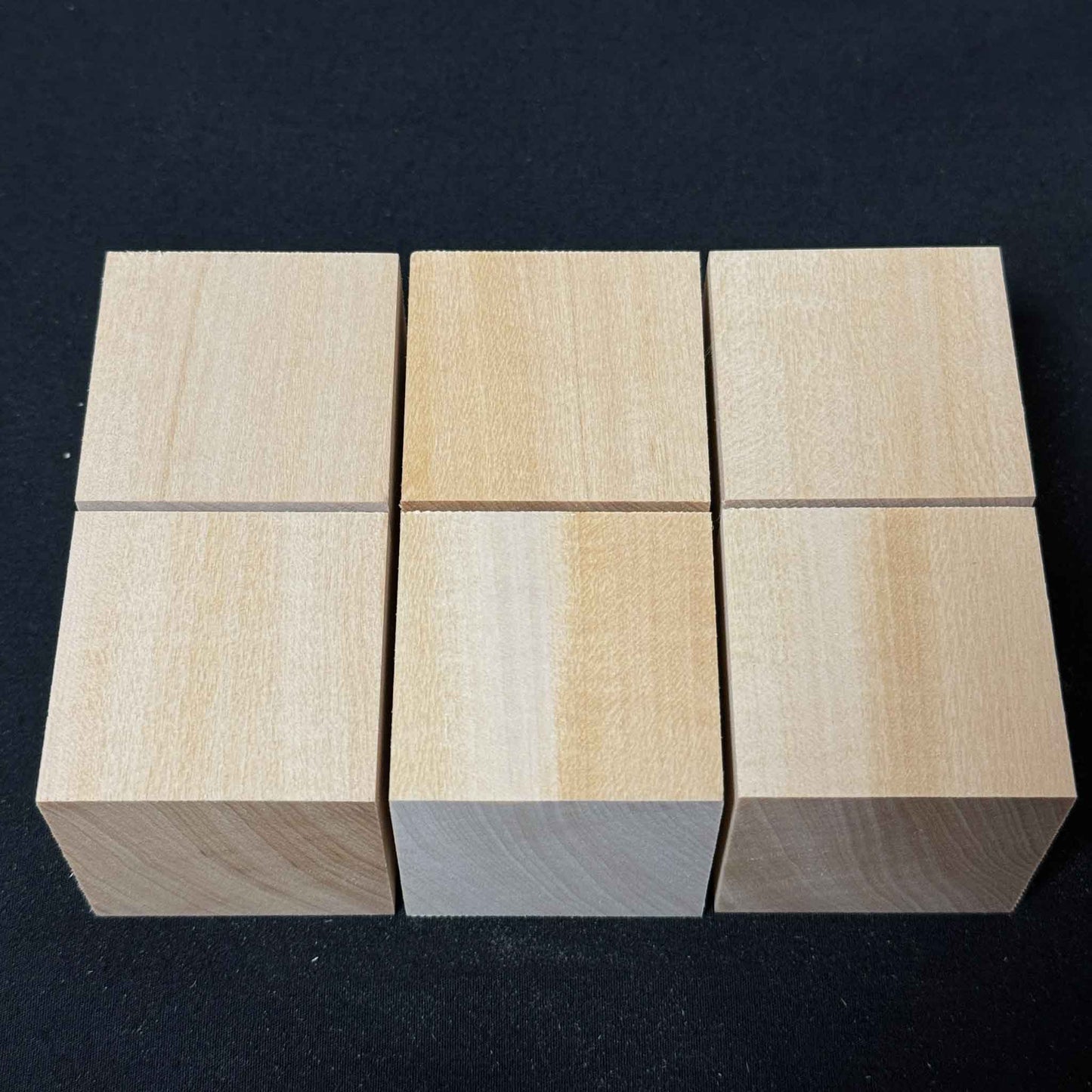 SOZO Block Japanese Lime Wood 45mm Square Lumber Set of 6